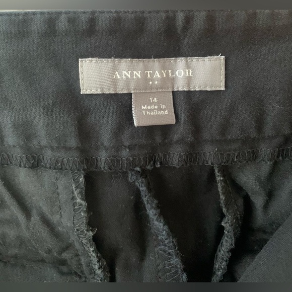 ANN TAYLOR long shorts, black cotton, 14 - Picture 3 of 4